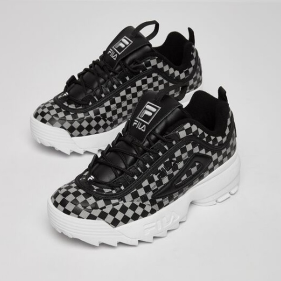 checkered fila shoes